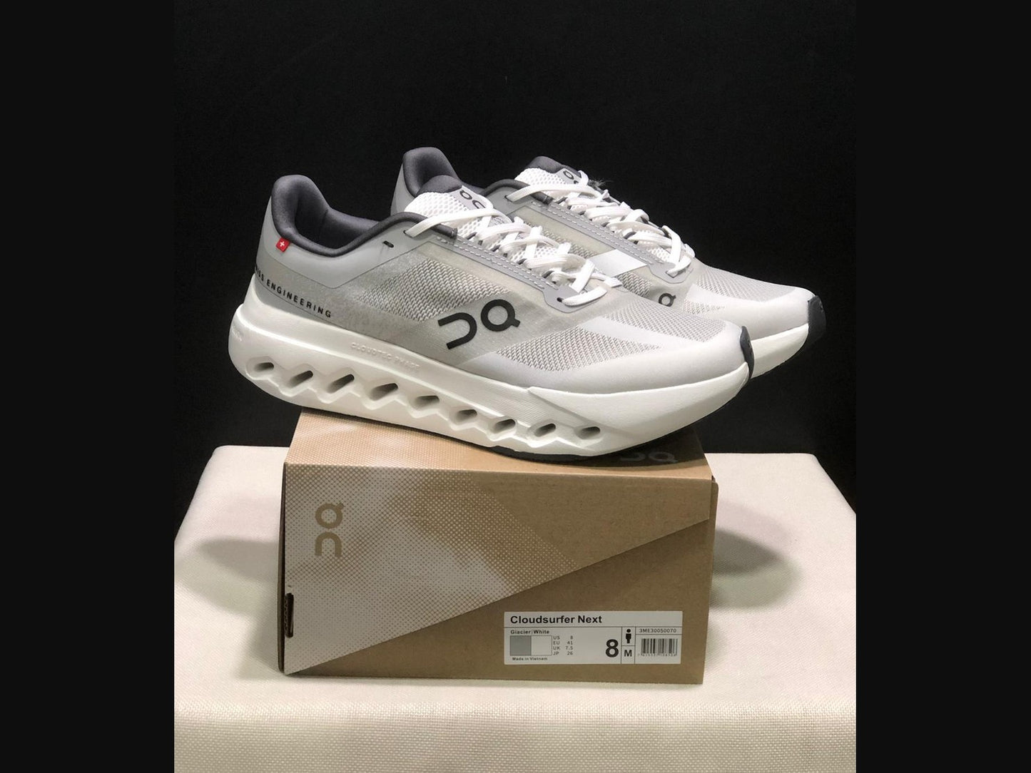 On cloud - gray and white