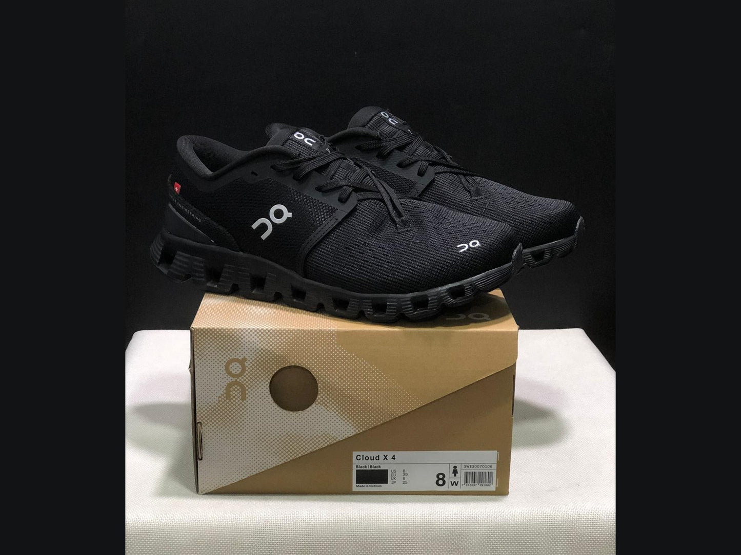 On cloud - Black and a white logo