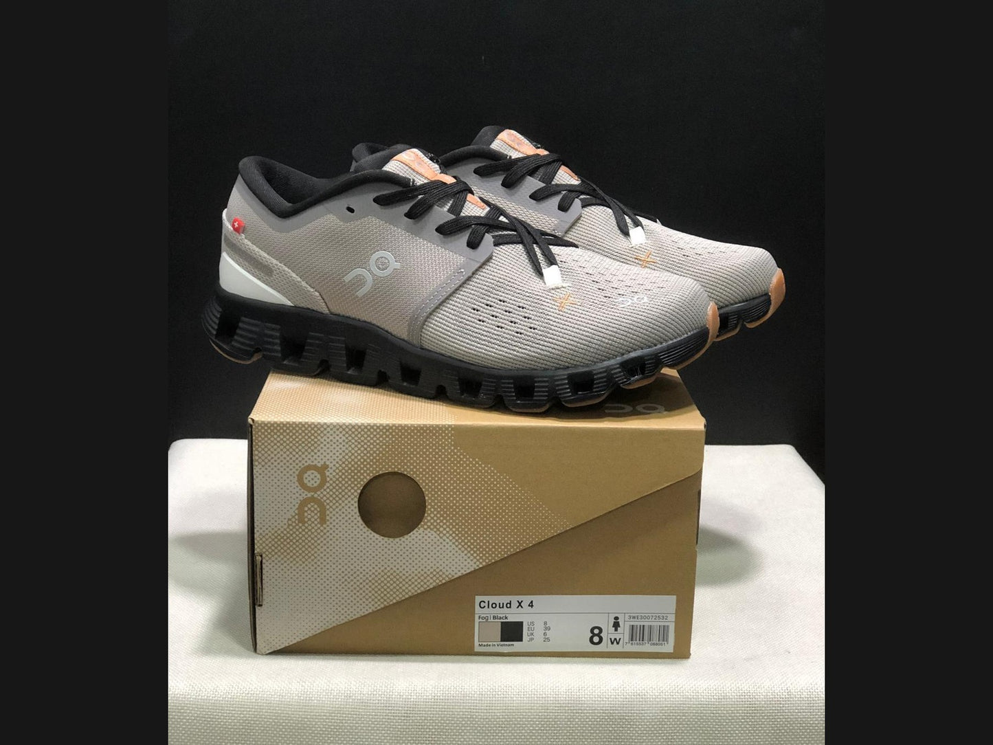 On cloud - gray and black strip