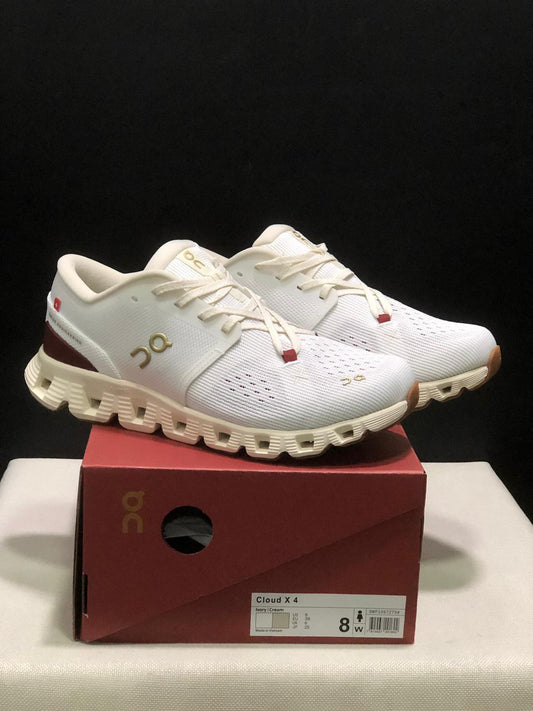 On cloud - white and red strip